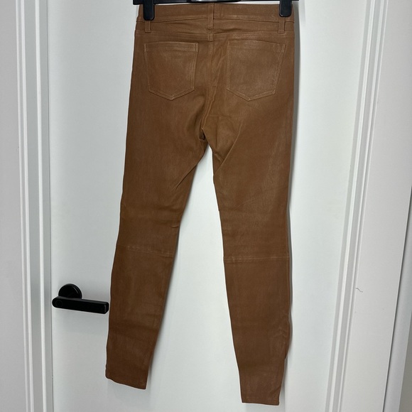 L’AGENCE LAMB LEATHER SKINNY PANTS WITH ZIP HEM - Picture 5 of 10